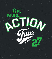 varsity and college typography for print