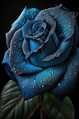 Blue rose close up details
