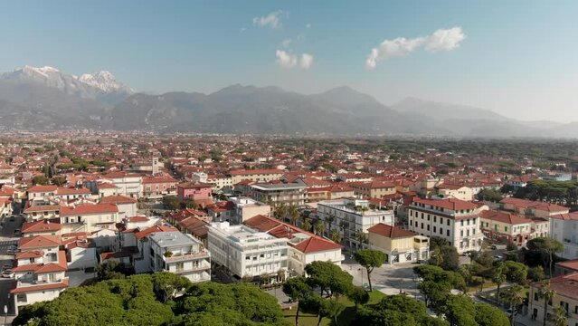 Aerial view of Forte Dei Marmi skyline