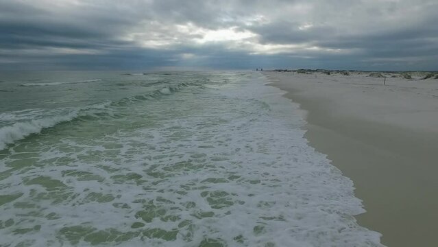 Empty Pensacola Beach and Sea in Background. Florida. Gulf of Mexico