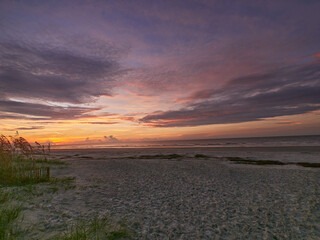 Fototapeta na wymiar sunrise on a very nice beach
