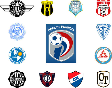 Paraguayan Primera Division season 2023, Paraguay, Copa de Primera TIGO Vision Banco, Club Libertad, Cerro Porteno, Club Olimpia, Club Guarani, Resistencia S.C., Club Nacional. Kyiv,Ukr - Feb 25, 2023