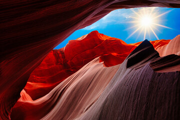 Amazing Antelope Canyon near Page, Arizona - abstract background