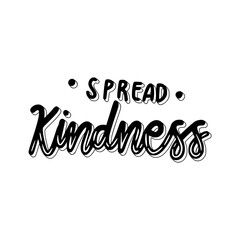Spread Kindness Sticker. Motivation Word Lettering Stickers