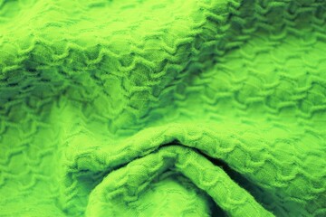 Green fabric elastic cloth textured background