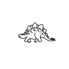 Cute dinosaur outlines