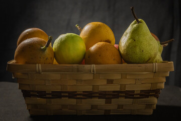 Healthy basket fruits.