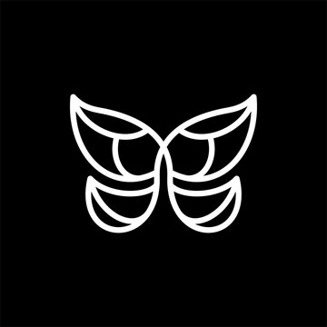recommend clip art: Butterfly flying line simplicity creative logo