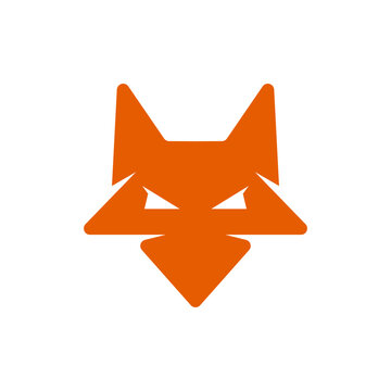 Fox head simple silhouette modern logo