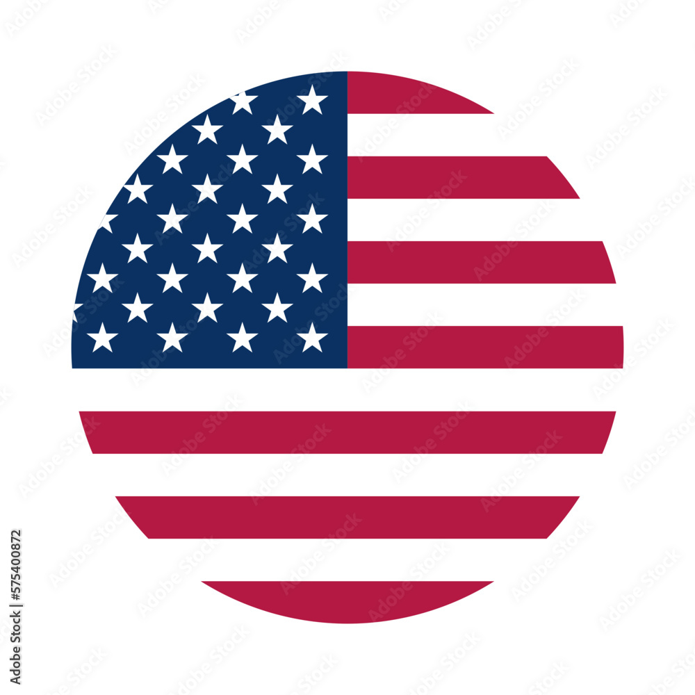 Poster round circle flag selection button badge icon with ukraine flag for the ukrainian language. vector i