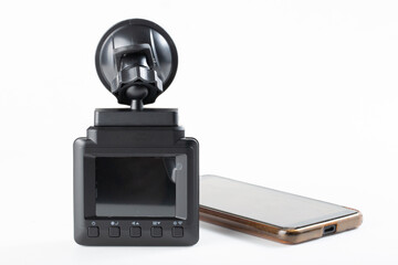 Radar detector and DVR in one device. Combo device with Wi-Fi mode. Connection with a smartphone.