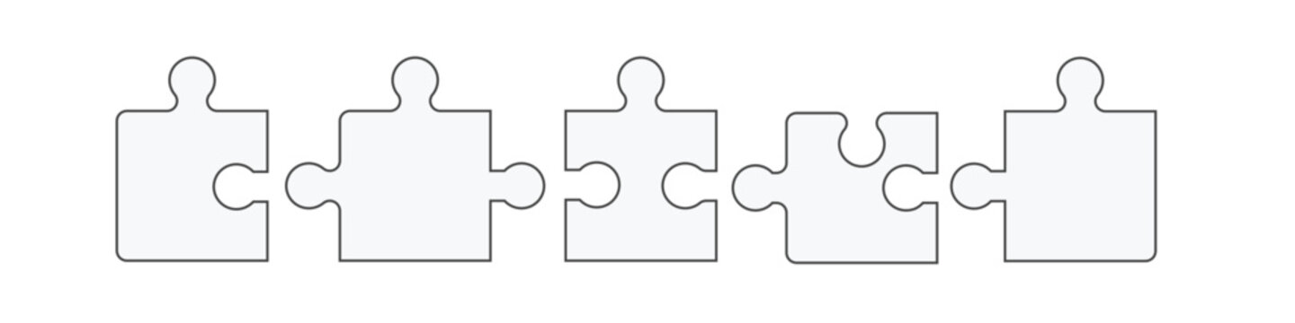 Puzzle Band Banner Reihe Hintergrund Teile Elemente