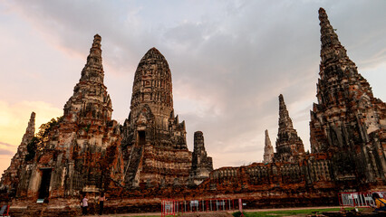 Fototapeta premium ruins of Wat Chaiwatthanaram in Ayutthaya, Thailand