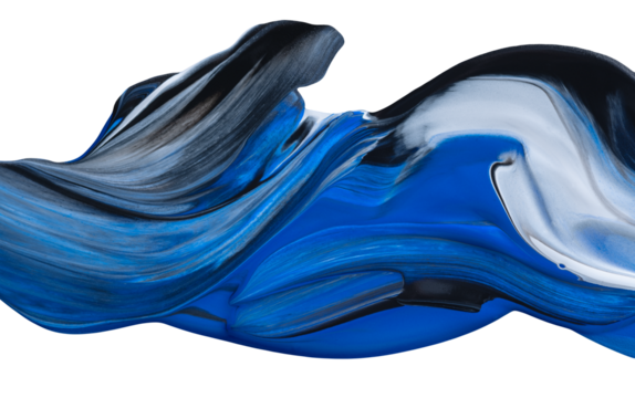 Blue Abstract Paint Stroke Fluid Liquid isolate - Powered by Adobe