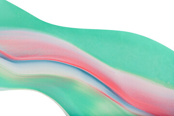 Pink Green Abstract Paint Stroke Fluid Liquid isolate Neon 