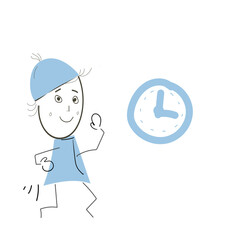 Motiv Strichmännchen Männchen Symbol Zeichen Skizze Figur Uhr