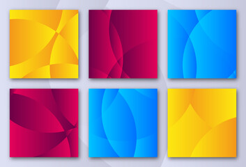 Set of  abstract colorful square. eps 10.