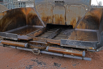 Asphalting of a new road on a construction site housing construc