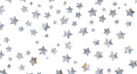 XMAS Stars - Holiday golden decoration, glitter frame isolated -