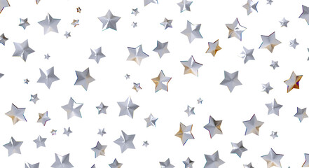 XMAS Stars - Holiday golden decoration, glitter frame isolated -