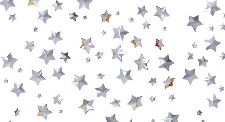 XMAS Stars - Holiday golden decoration, glitter frame isolated -