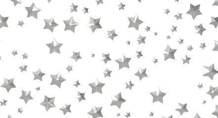 XMAS Banner with golden decoration. Festive border with falling glitter dust and stars.