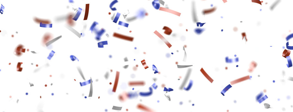 Confetti -  Red Blue White Confetti Confetti Overlay