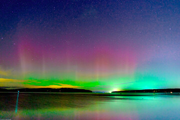 Aurora Borealis over the Hood Canal