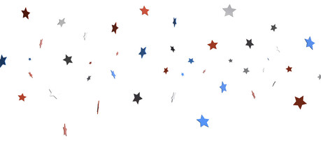 stars confetti on american independence day