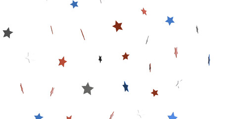 stars confetti on american independence day