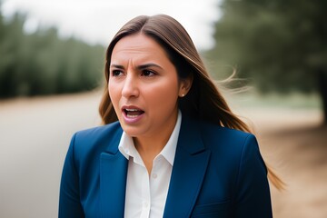 Angry Business Woman  made with Generative AI