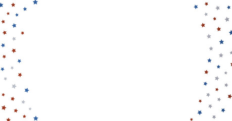 stars confetti on american independence day