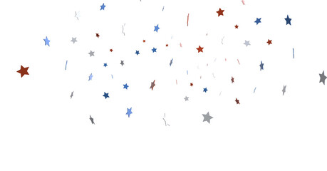 stars confetti on american independence day