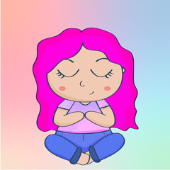 girl meditating
