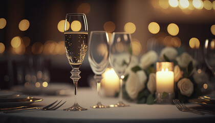 Champagne Glass Generative AI