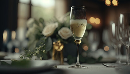 Champagne Glass Generative AI
