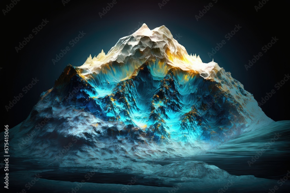 Canvas Prints imaginary snow peak. contextual fiction. imaginative visualizations. true to life artwork. creative 