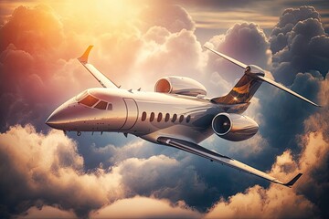 Luxurius private jet. Generative AI