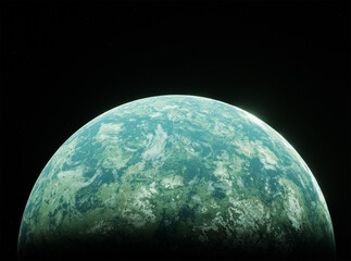 Planet, space, 3d illustration, 3d rendering