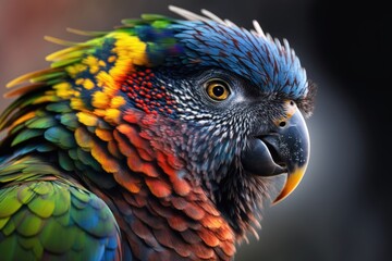 Obraz premium close up of blue and yellow macaw