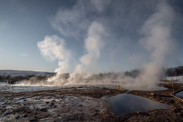 Geysir Iceland geyser eruption