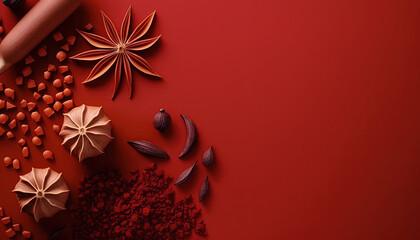 Oriental Spices Background Generative AI