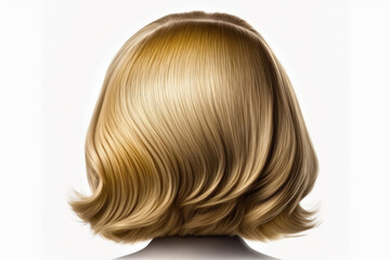 Fototapeta premium Isolated Casual bun hairstyle. Back rear view. AI generative
