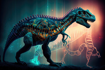 Unearthing Ancient Dinosaur DNA. Generative AI