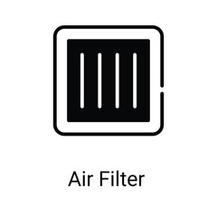 Air filter icons design stock illustration.