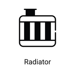 Radiator icons design stock illustration.