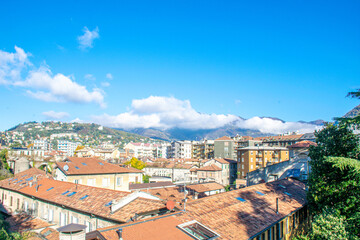 Fototapeta premium Red roofs in Como town, Italy