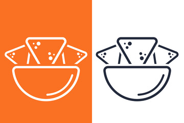 Tortilla chips icon. Vector illustration. Flat style element.