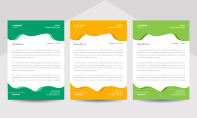 Creative Corporate Letterhead & Clean business style letterhead, Company letterhead template