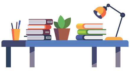books on the table clipart